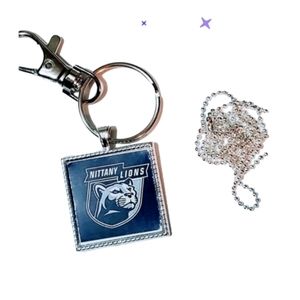 Penn state necklace OR keyring g handmade glass face unisex